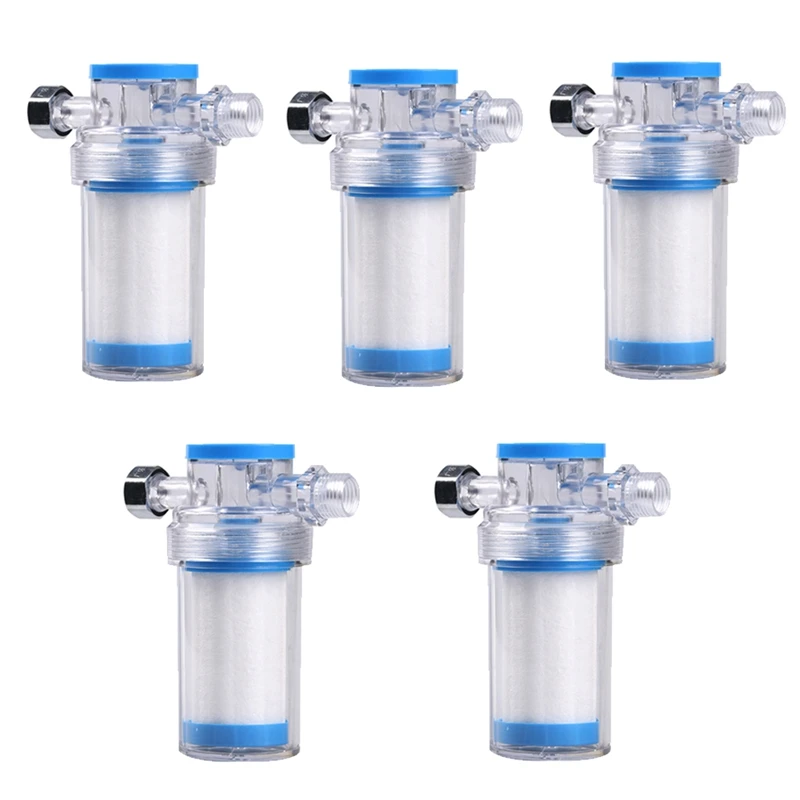 

5Pcs Household To Impurity Rust Sediment Washing Machine Water Heater Shower Water Filter Front Tap Water Purifier Durable