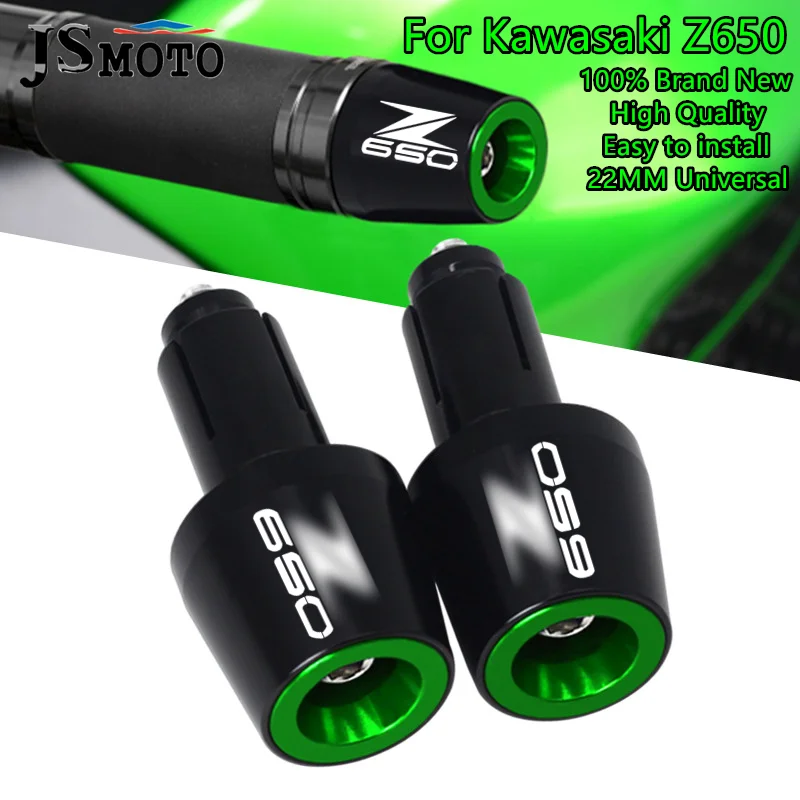 Per Kawasaki Z650 Z 650 Z650 2016-2021 Accessori Moto 22Mm Estremità Manubrio Manopole Cnc Manubrio Contrappeso Slider