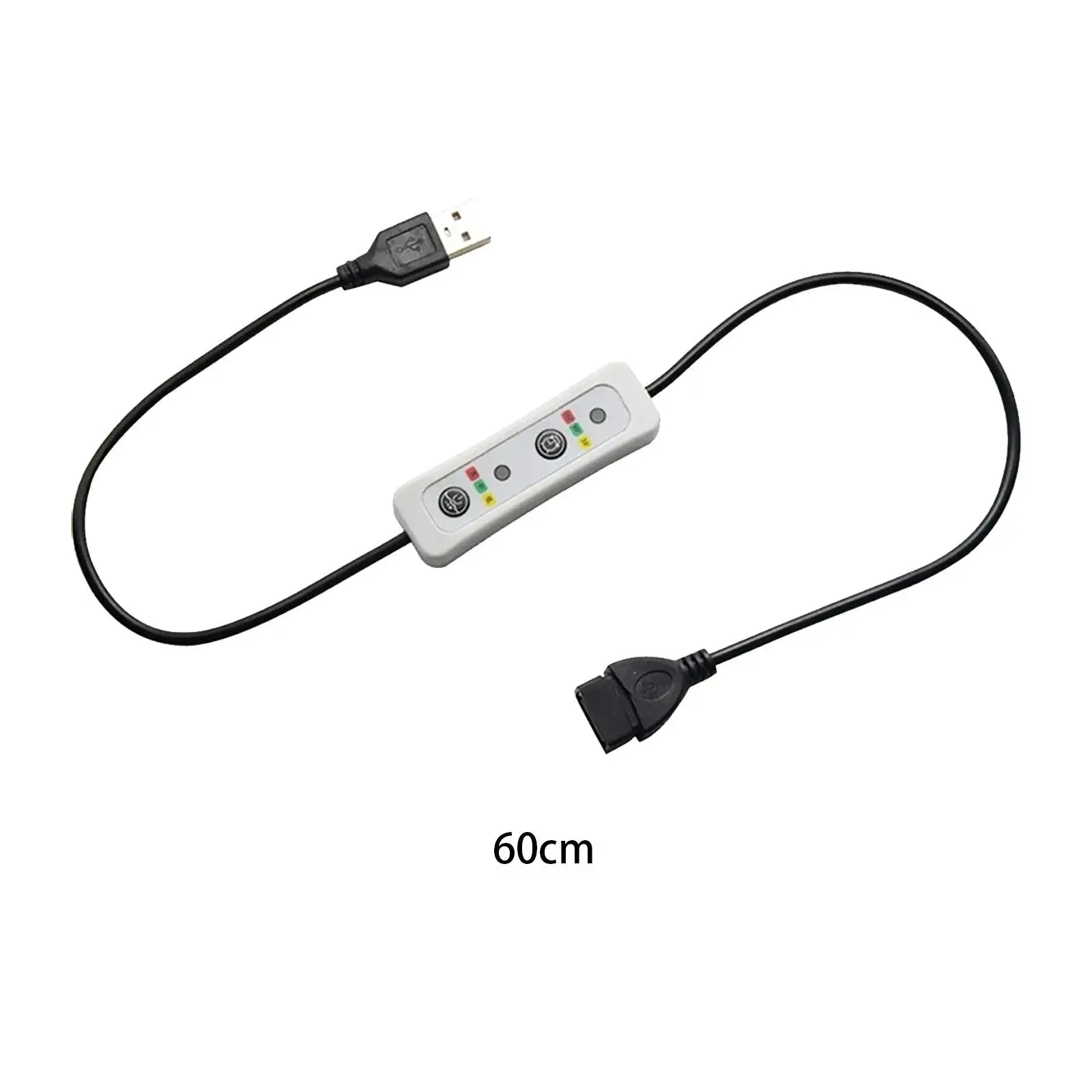 USB Timer Switch Extension Cable 60cm DC 5V Power Timer Cord Controller LED Strips Lights Ceiling Fan USB Fan Lamp Bulb