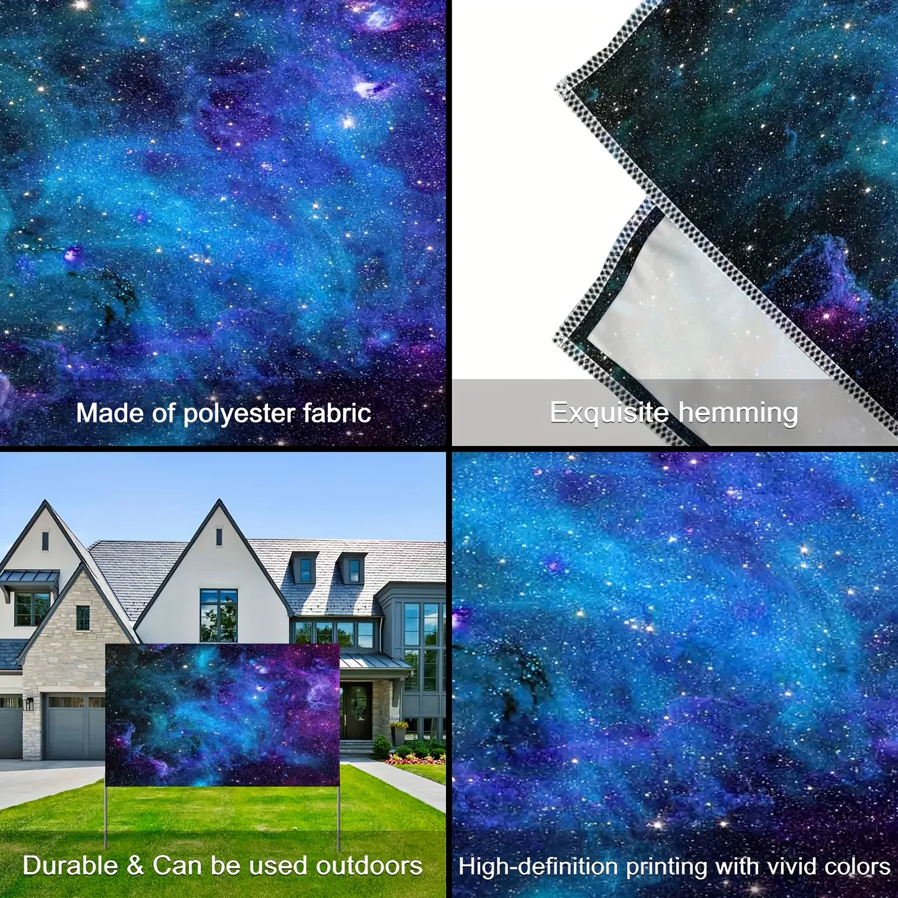 Party Backdrop Curtain Outer space stars galaxy polyester photographic background cosmic planets Milky Way party photo background tapestry