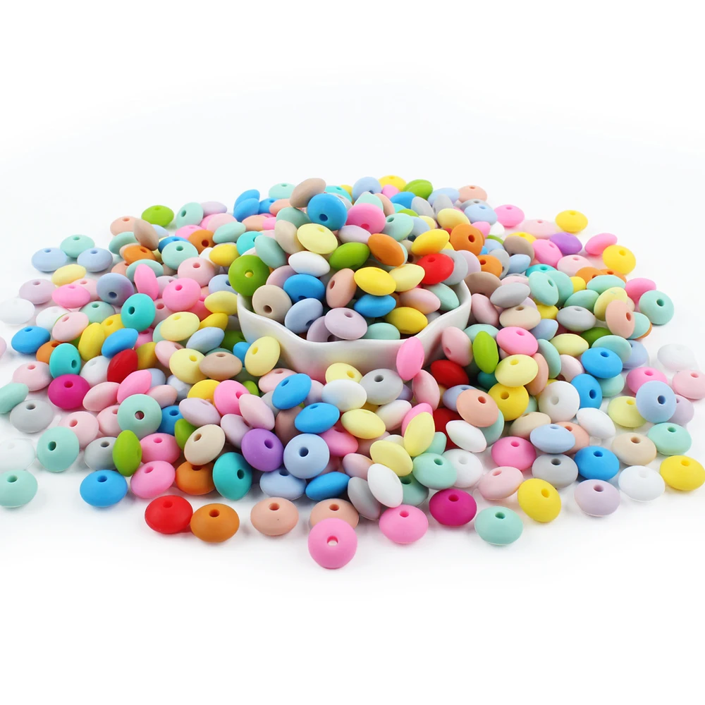 Silicone Lentil Spacer Beads