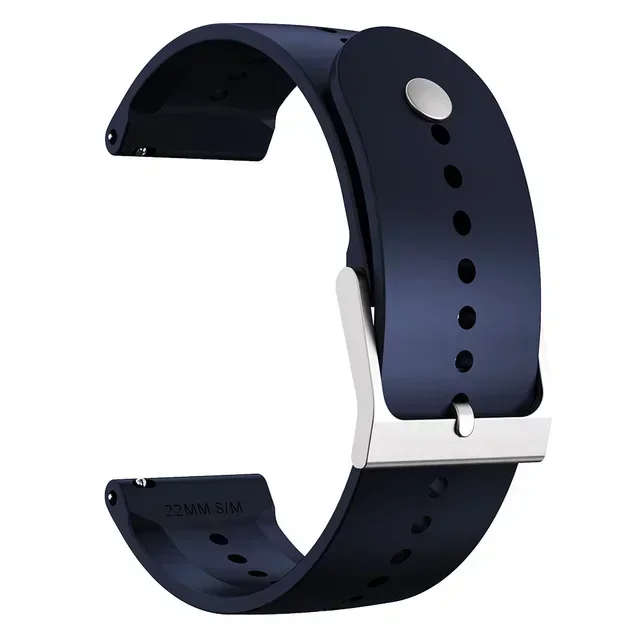 Premium 22mm Soft Silicone Watch Strap - Versatile Replacement Band