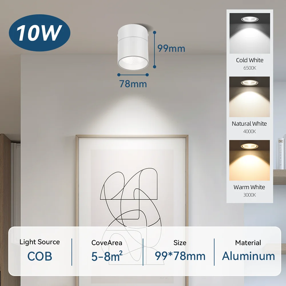 Versatile Foldable Downlight with Adjustable Colors