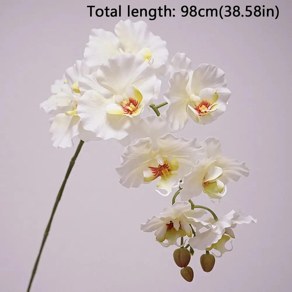 98cm Artificial Butterfly Orchid Real Touch 9-Heads Fake Phalaenopsis Flower Lifelike Silk Phalaenopsis Orchid Party Table