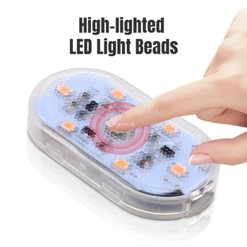 Luce interna per auto a LED per soffitto, cofano, bagagliaio, luce da lettura per auto, lampada per atmosfera magnetica ricaricabile tramite USB