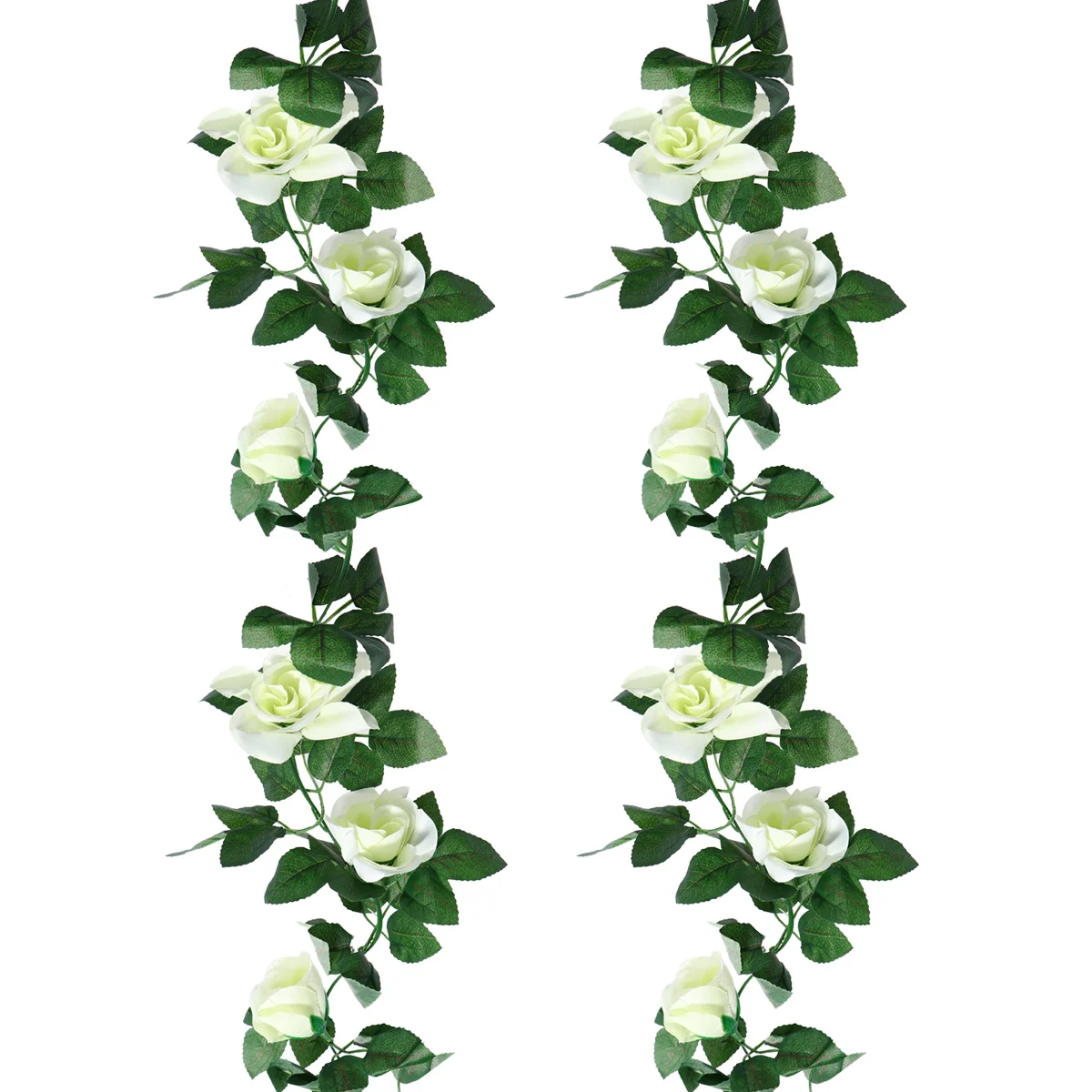

2pcs Artificial Flower Garland Rose Vine Flowers Hanging Greenery Rose Ivy Plants for Office Wall Decorations