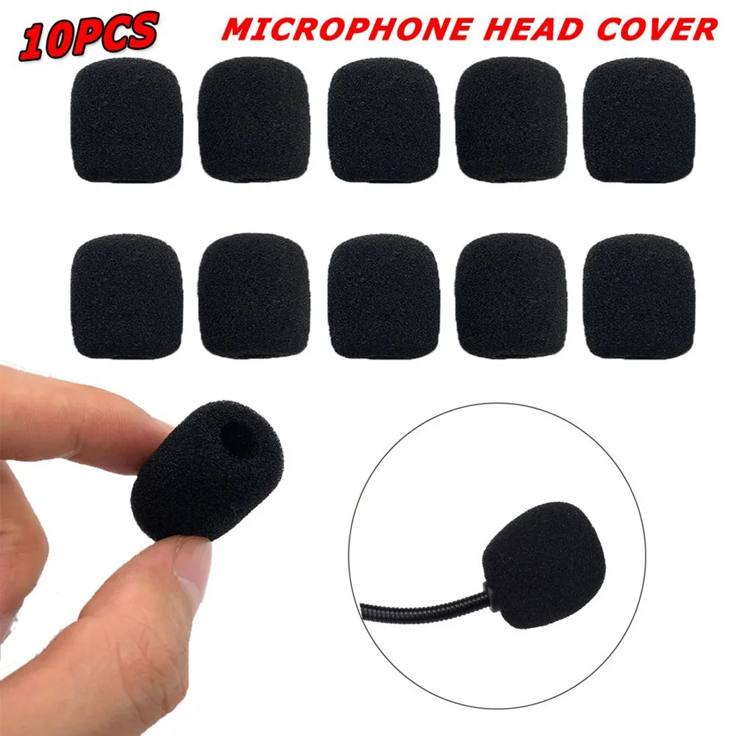 Brandneue, hochwertige Headset-Mikrofon-Pads, Geräuschkonzentrierung, Ersatz-Pad aus weichem Schaumstoff, Windschutzscheibe, Schwarz, sauber – Detail 1