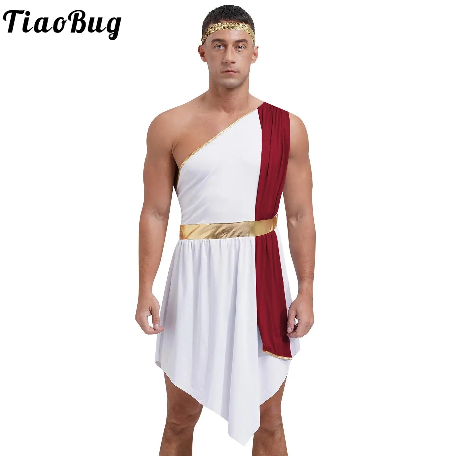 Mens Roman Gladiator Costume Ancient Greek God Halloween Cosplay Armor Soldier Role Play Medieval Knight Warrior Cosplay Outfits