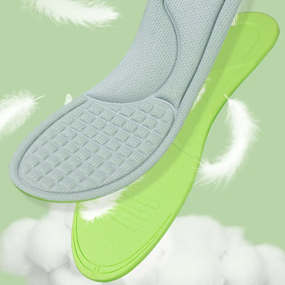 2/4pcs Unisex Nano Memory Foam Insoles Sweat-Absorbing Sports Running Shoes Inserts Soft Deodorant Orthopedic Pads_voghion.com