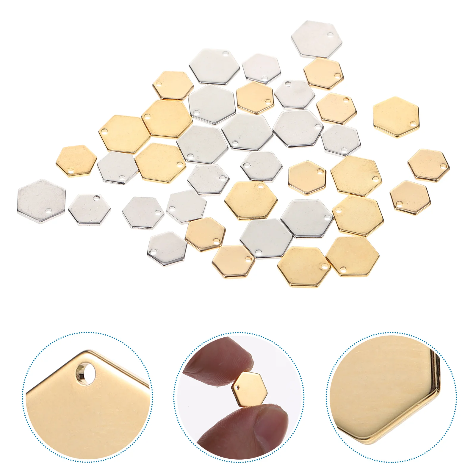 

40 Pcs Metal Pendant DIY Materials Jewelry Making Charms Accessories Pendants Mini Round Unique Handmade Alloy for Creative