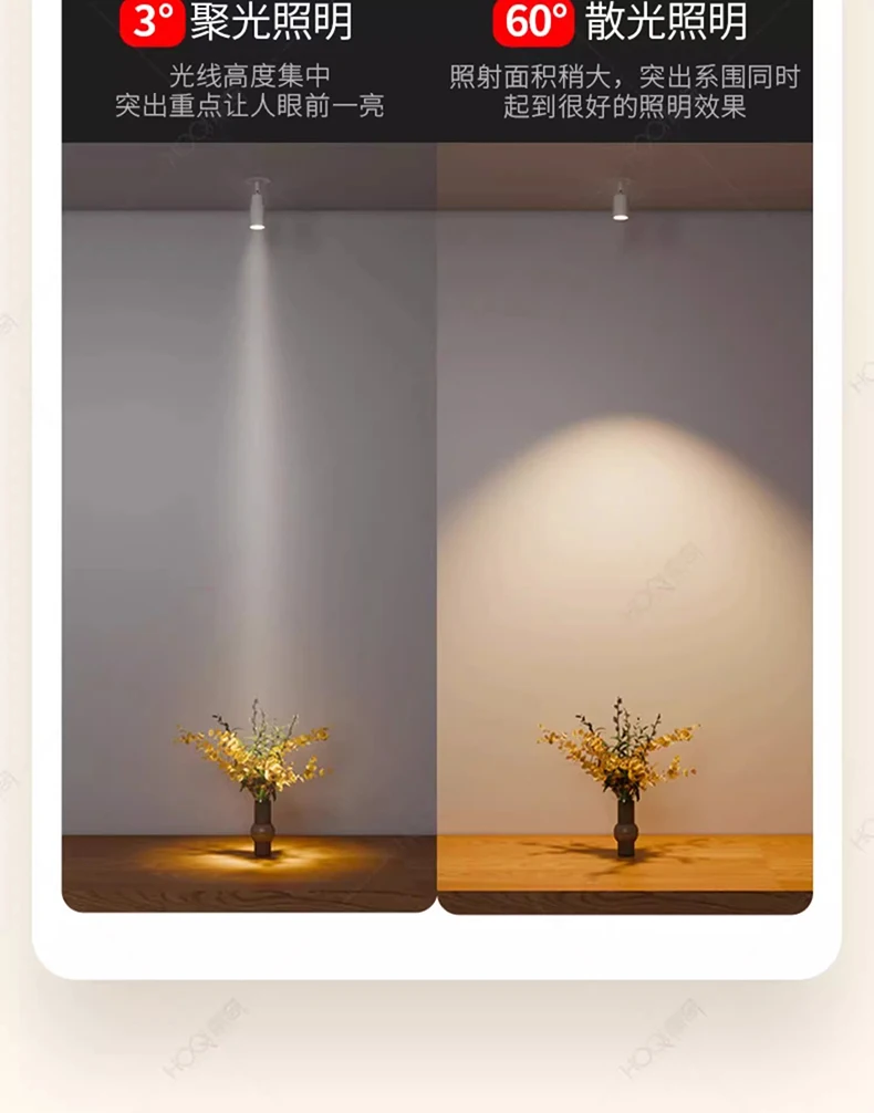 Led Spotlights Adjustable Angle Zoom Focus 3-60 Beam Degree Small Spot Light S010e01f13432497d9c0741ab452f0bffx