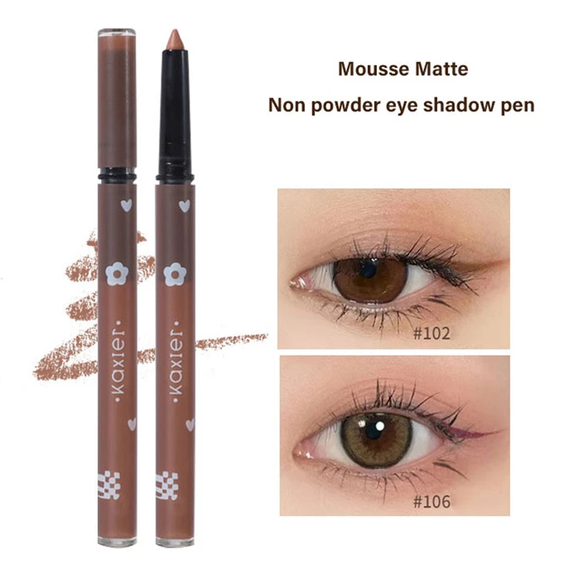 

Matte Non Powdery Eye Shadow Pen Mousse Waterproof Sweat Silkworm Not Easy to Faint Eye Shadow Stick Fashion Makeup Cosmetics