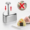 Onigiri Mold 304 Stainless Steel Rice Ball Mold Non-Stick Triangle Sushi Mold DIY Tool Portable Triangle Spam Musubi Mold Rice 4