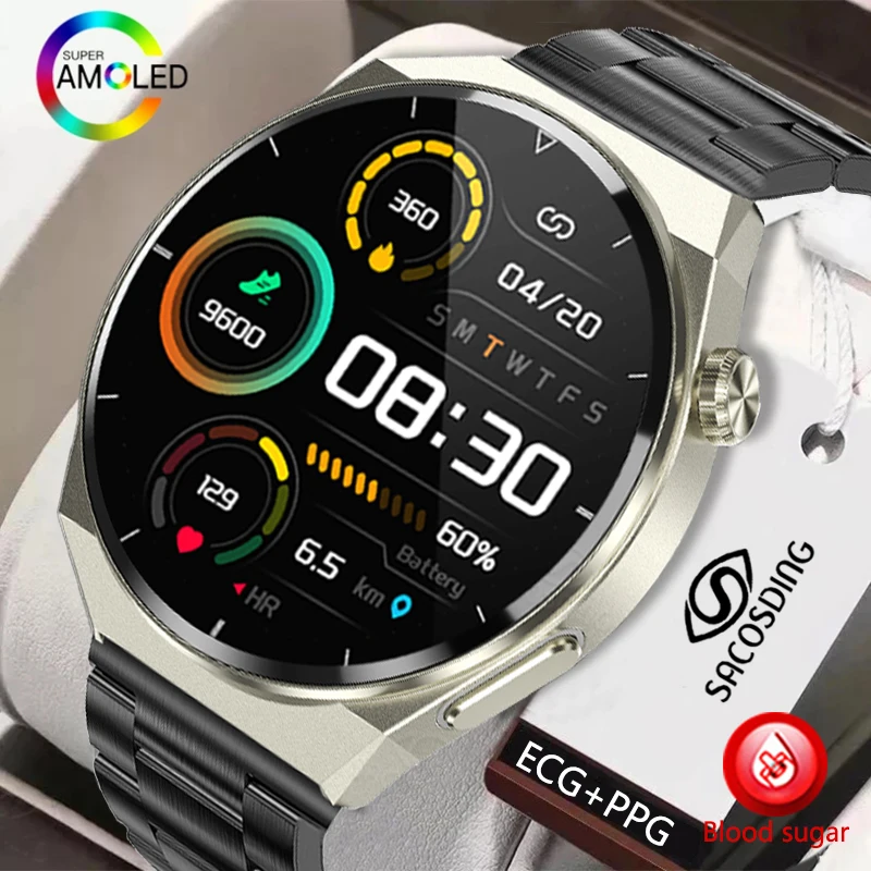 2023 NEW IP68 Waterproof Blood Glucose Smart Watch ECG Monitoring Blood