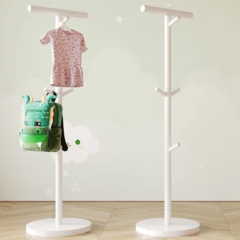 رف تخزين حقيبة الكتب بقضيب واحد ، رف معلق بجانب المكتب ، حامل أرضي ، رف ملابس للأطفال ، منظم معطف غرفة المعيشة - Image 2