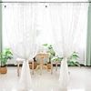 White Jacquard Lace Curtain Partition Curtain Bedroom Home Perforation free Princess Romantic French Small Tulle Gauze Valance 2