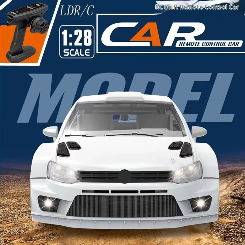 LD2801 1/28 4WD RC Drift Car Proportional Steering LED Headlights  2.4G 2 Tire Sets Eco-Friendly Shell Perfect Kids Gift 5