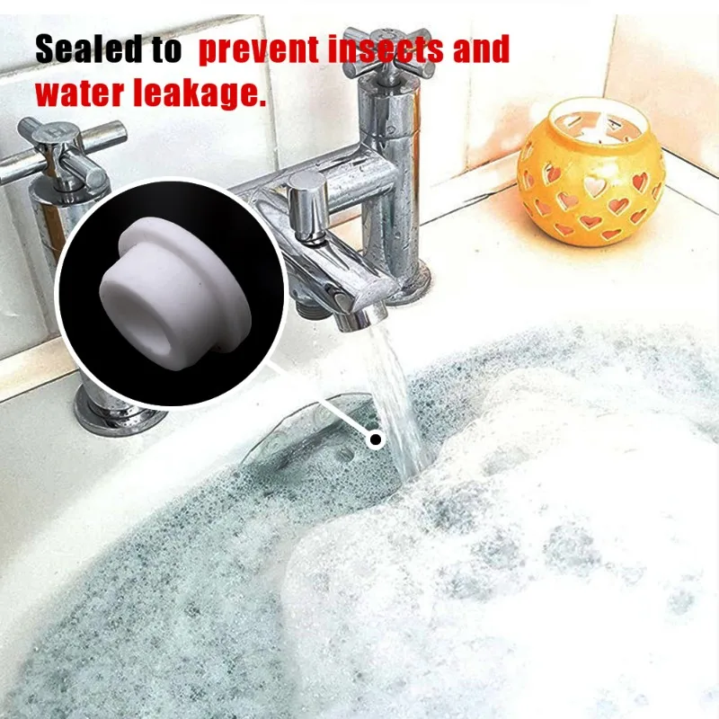 sink overflow cover 10/1Pcs Wash Basin Square Silicone Sealing Plugs Bathroom Sink Hole Covers Kitchen Bath Accessories