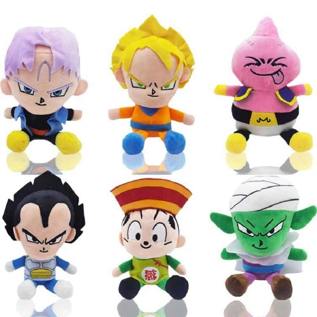 Anime dragon ball z brinquedo de pelúcia saiyan guko piccolo vegeta majin  buu gohan figuras dos desenhos animados bonecas crianças presentes de natal  brinquedos - AliExpress