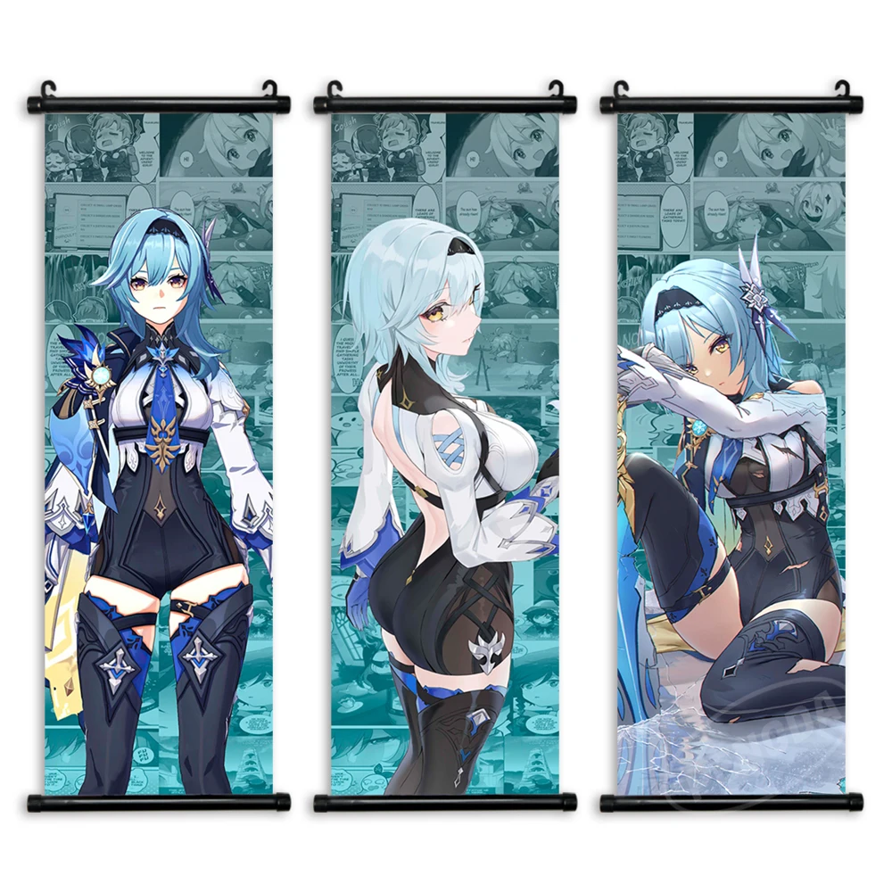 

Настенная картина на холсте с аниме-постером, подвесная картина, Современный домашний декор, картины из мультфильма Genshin с персонажами игры ...