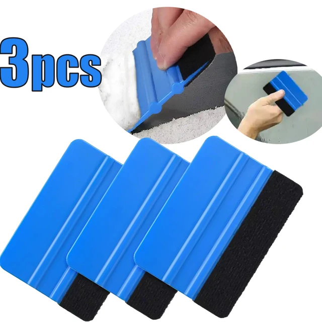 3PCS Durable Black Felt Edge Vinyl Squeegee Tool Car Vinyl Film Wrapping  Decal Squeegee Window Tint Work Professional Scratch - AliExpress