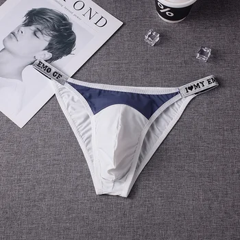 Intimo sexy da uomo Slip bikini Vita bassa U-convesso Pouch Mutandine Mutande sottili Elastico Uomo Perizoma Perizoma 1