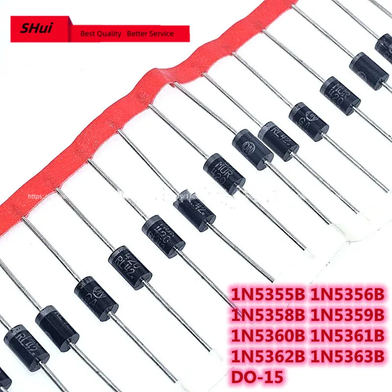 Zener diode 5W 18V-30V 1N5355B-1N5363B DO-15 50PCS