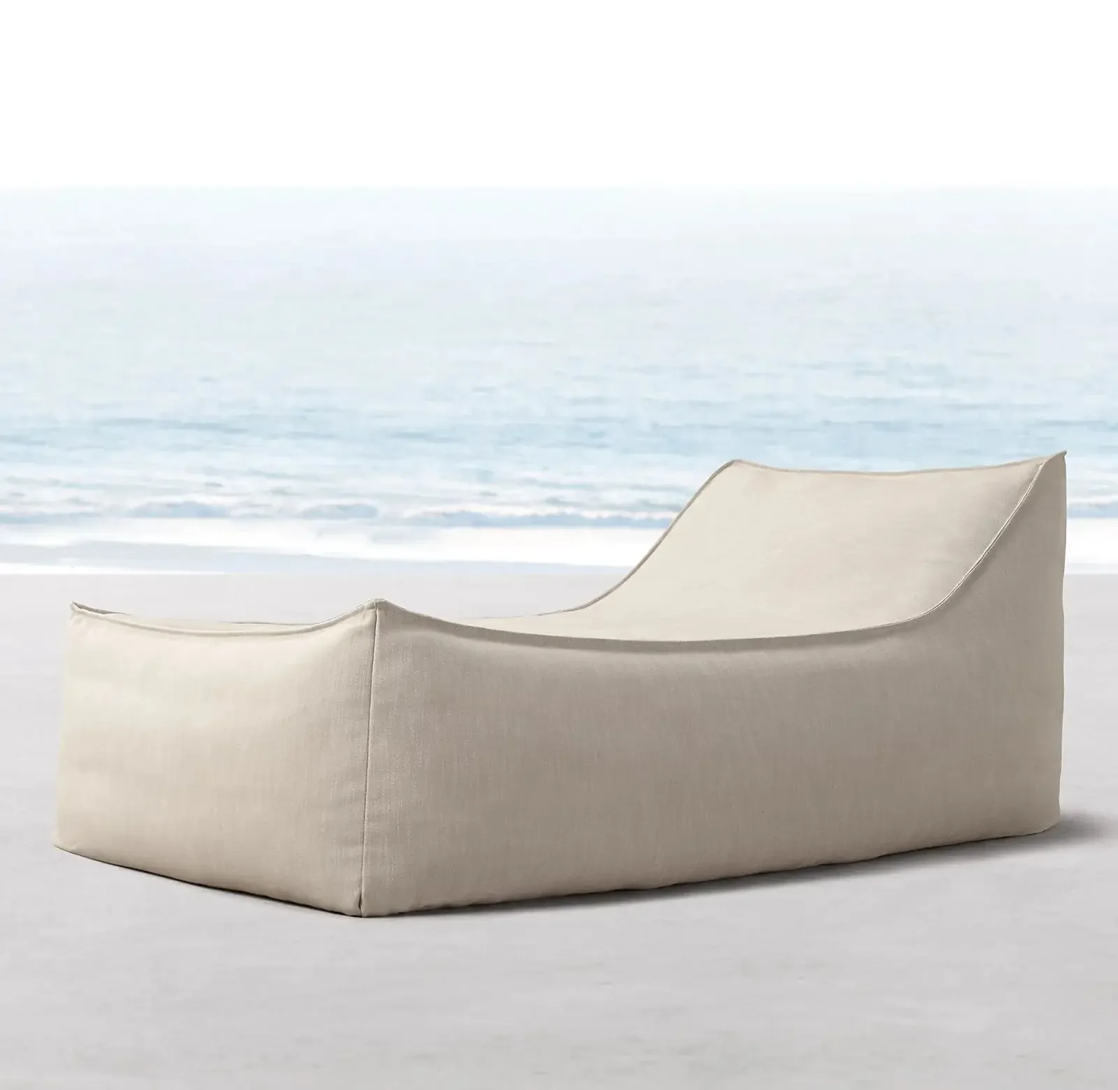 Outdoor Patio Garden Set Modern Italian Design Iconic Bean Bag Ibizan Chaise Aluminum Outdoor Sofa Set
