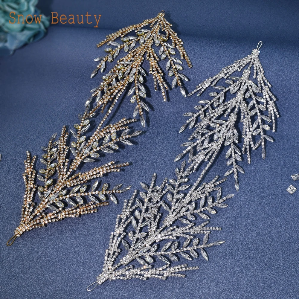 DZ058 Rhinestone Wedding Hair Band Silver Gold Headpiece for Brides Princess Headwear Bridal  Headband Party Prom Head Jewelry