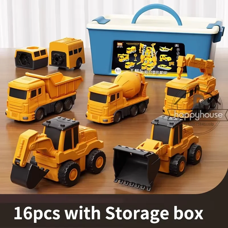 Five Construction Vehicle Truck Toys Transform Into Togo