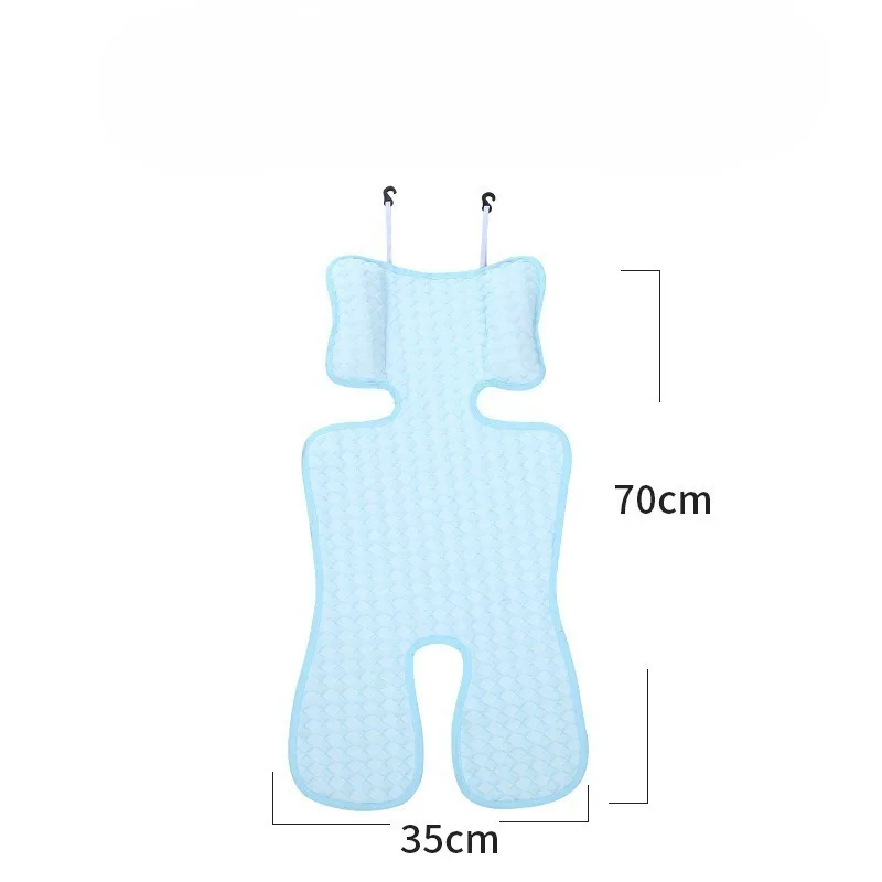 Summer New Baby Stroller Mat Breathable Infant Cushion Washable Latex Cooling Seat Pad Silk Cooling Fabric