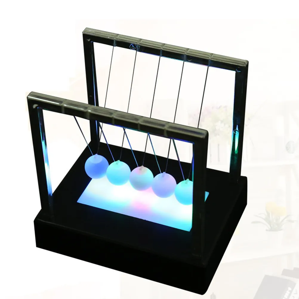 1Pcs Perpetual Motion 12x8.8x12cm 홈 오피스를 위한 현대적인 책상 장식 독특한 진자 디스플레이 에너지 절약