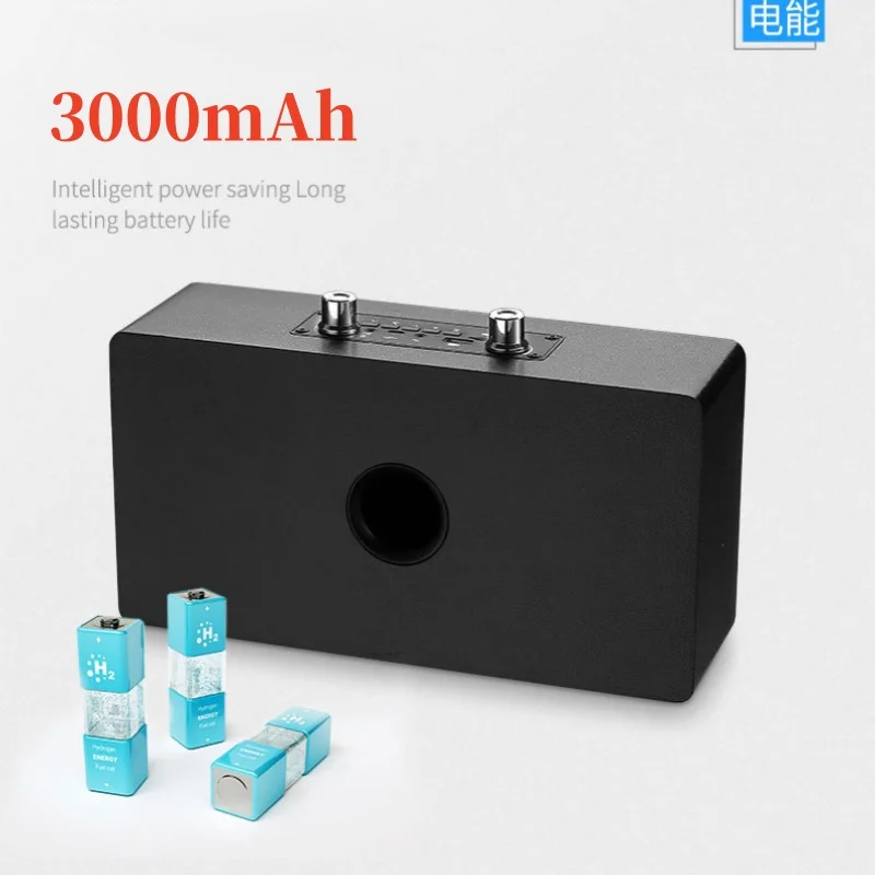 휴대용 나무 무선 블루투스 스피커, 홈 시어터, 고용량 3D 스테레오, TF FM 라디오 앰프, 하이파이 플레이어, 멀티 컬러, 60W