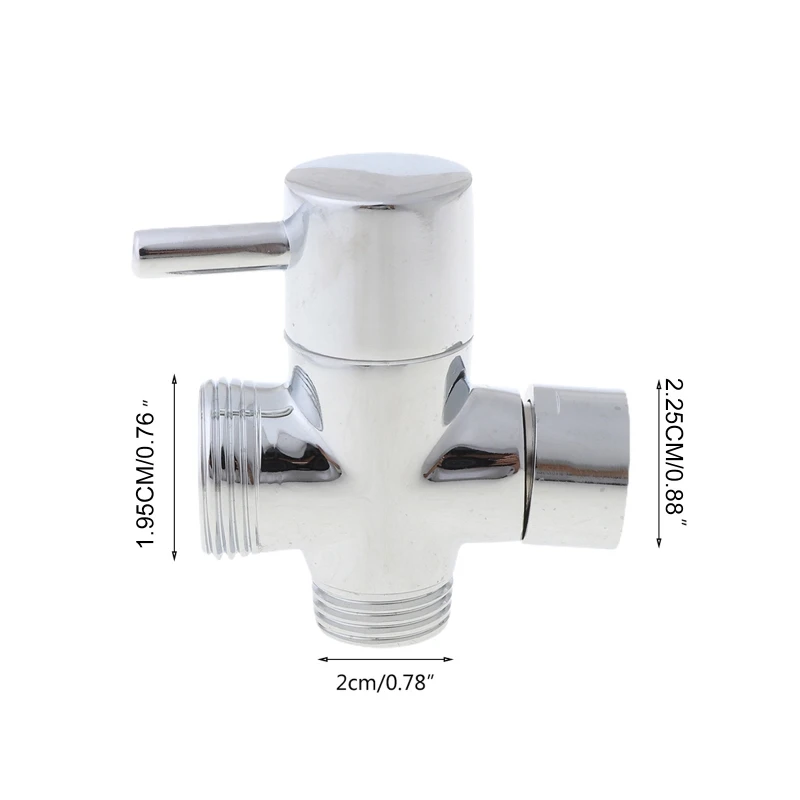 1/4 3 Way Faucet Adapter Diverter Valve Counter Top for Handheld Shower Head Bath Tap Faucet Switch Outlet