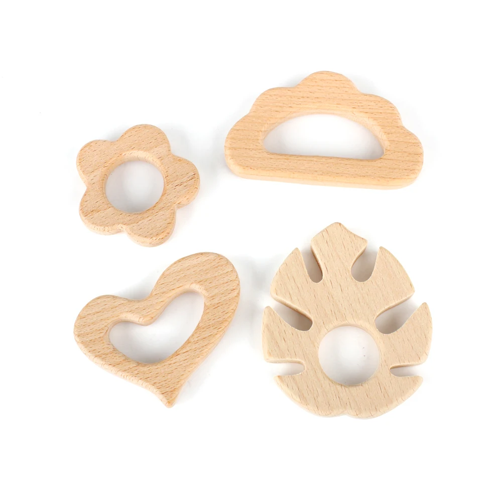 1pcs Wooden Baby Teething Toys BPA Free DIY Pacifier Chain Necklace Accessories Tooth Pendant Nursing Gift