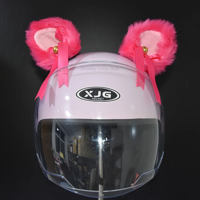 Casco Moto Niño Orejas Y Cola De Gato Para Casco Decoración De