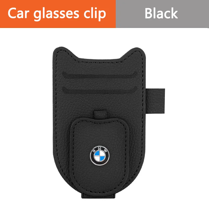 PU 가죽 자동차 안경 클립 BMW M 성능 E28 E39 E46 E53 E60 F20 X6 X5 용 다기능 썬 바이저 마그네틱 안경 클립