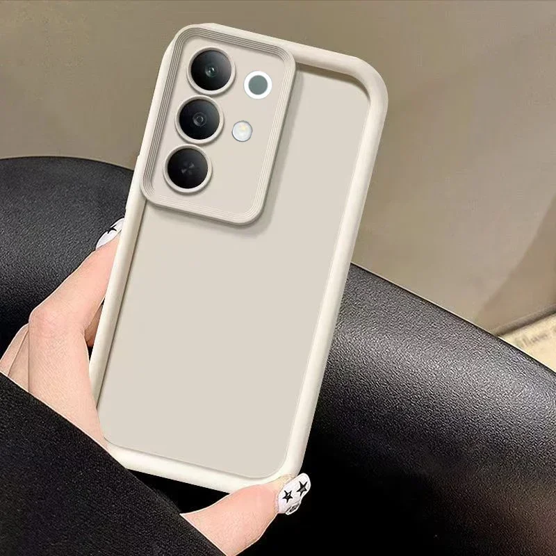 Retro Skin Feel Frosted Armor Frame Shield Square Practical Bumper Phone Case