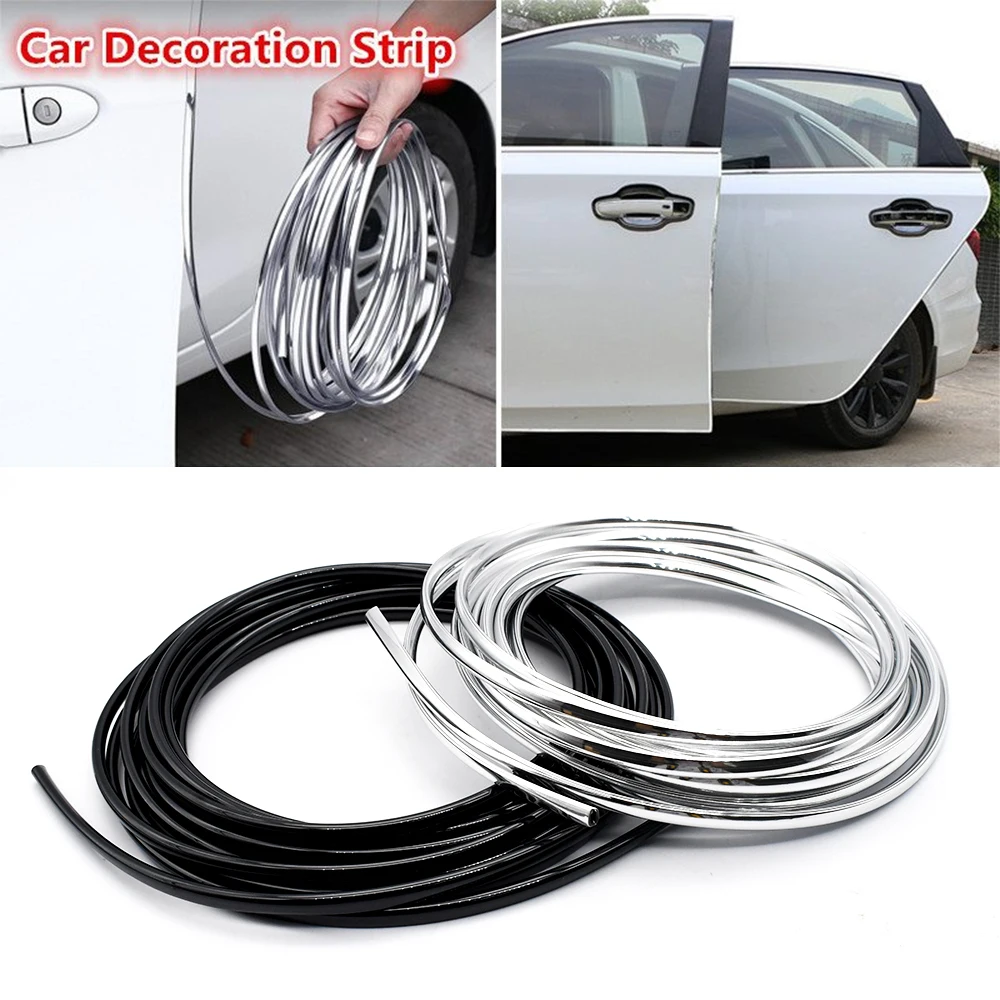 6M Car Door Edge Scratch Protection Strip Bumper Anti-collision Strip DIY PVC Molding Decorative Auto Accessories