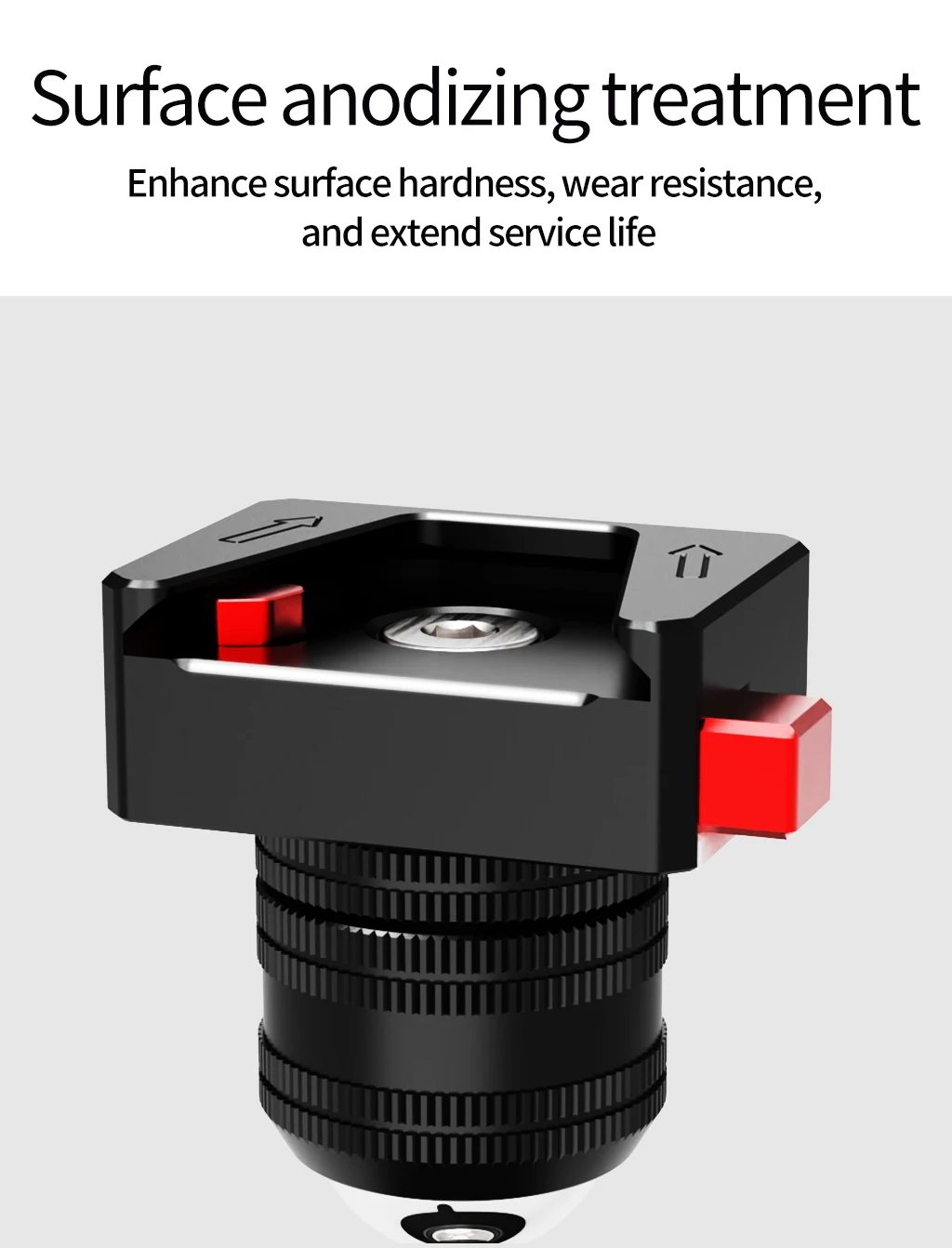 54 mm starke Aufkleberbasis, Schnellverschluss-Halterung 360 ° Rotation Dual Ballhead Halterung Basis Action Kamera Halter für DJI Insta360 G03 – Detail 10