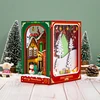DIY Wooden Winter of Christmas Book Nook Shelf Insert Miniature Model Kits With Furniture Lights Bookshelf Bookend Friends Gifts 3