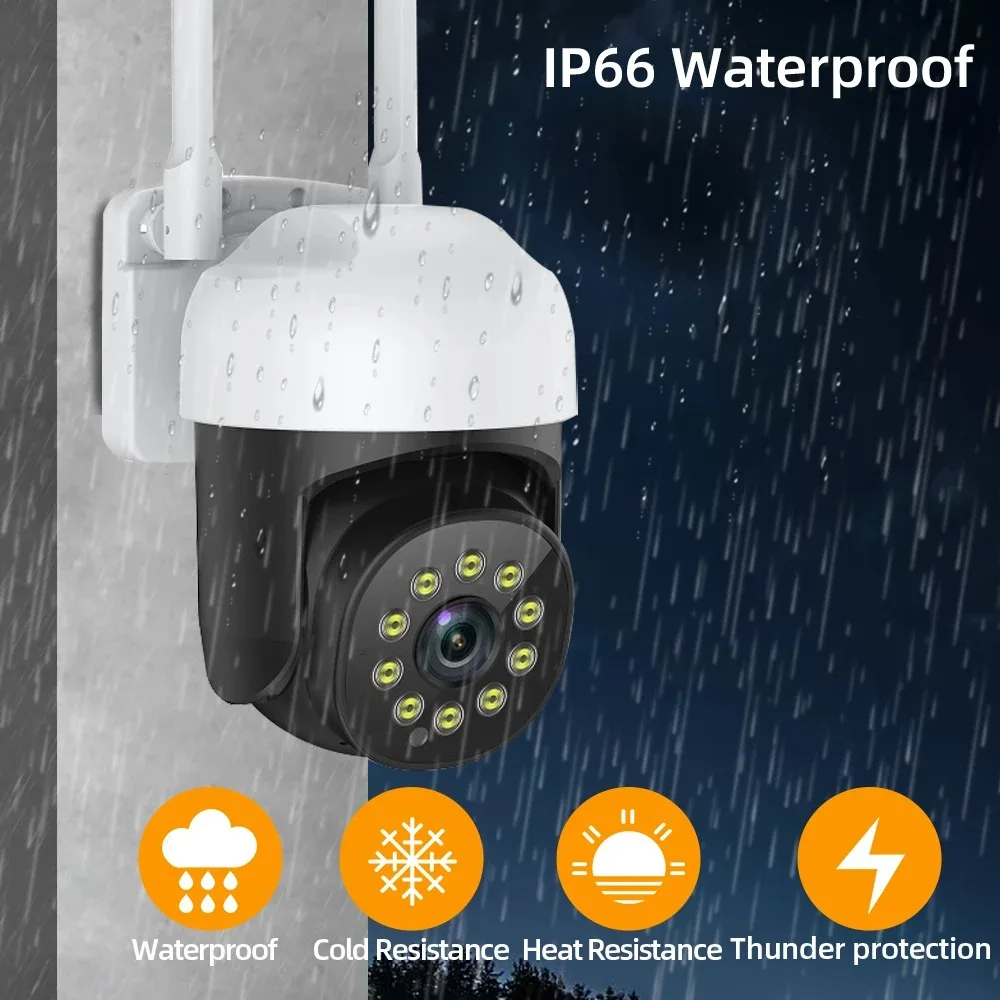 Smart Life 5MP WiFi Two Way Audio Security IP Camera Tuya App HD Smart Home PTZ Outdoor Home Wireless IP66 Surveillance CCTV Cam 2