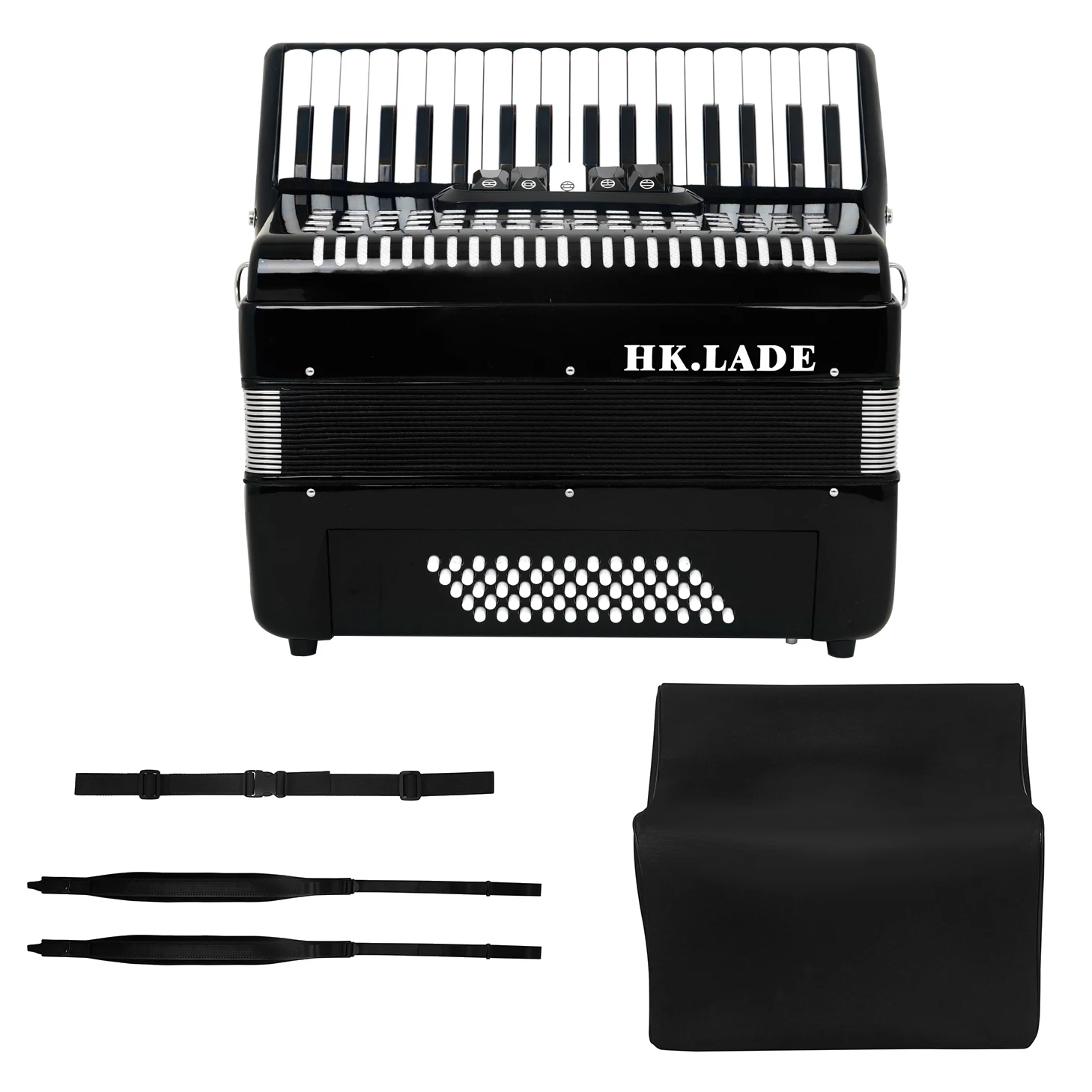 Hk · lade schwarz akkordeon 34 taste 60/72 bass 5 tastatur stimme profession elles bayan akkordeon für performance tastatur instrument – Detail 2