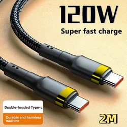 High - Quality 120W Fast Charger with USB - C to USB - C Cable (120W gold 2m)