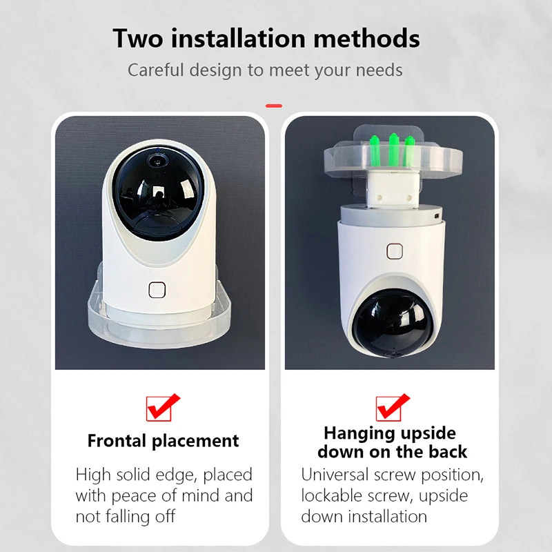 Security Camera Holder Stand Self-Adhesive Drill-free Traceless Wall-Mounted Bracket 1PC
