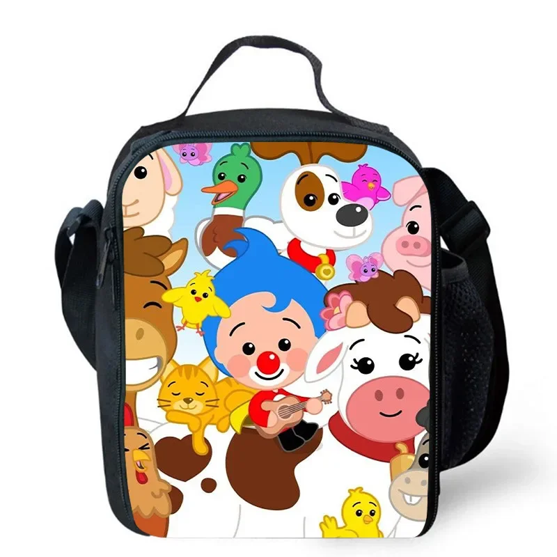 Lunch bags for Child,Cartoon Plin-Plin School Picnic Bags for Girls Boys,Large Kids Insulation Cooler Bags Aged 4-10 years