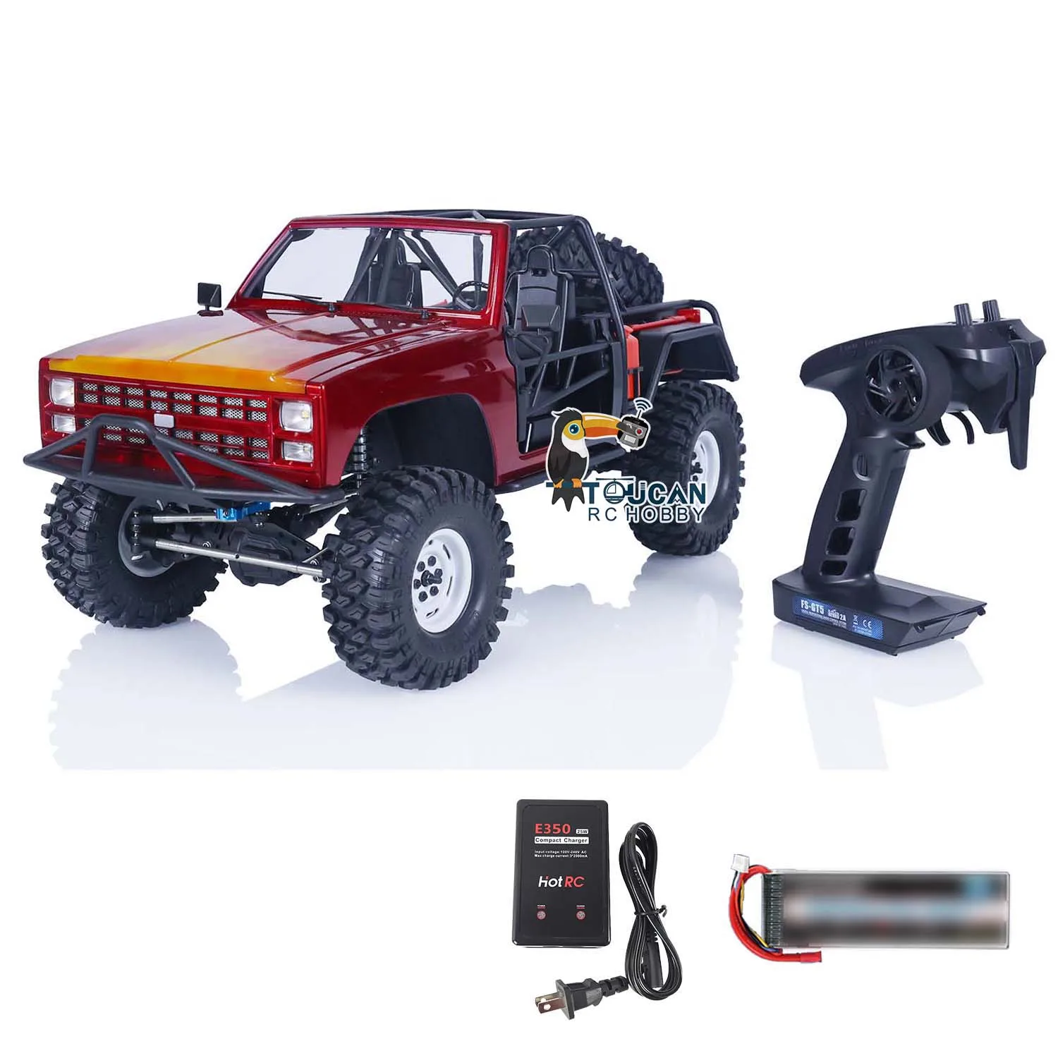 

4X4 CROSSRC 1/10 RC Crawler RTR XT4 4WD RTR Remote Control Car Off-road Vehicle Painted Two-speed Transmission Model THZH1607