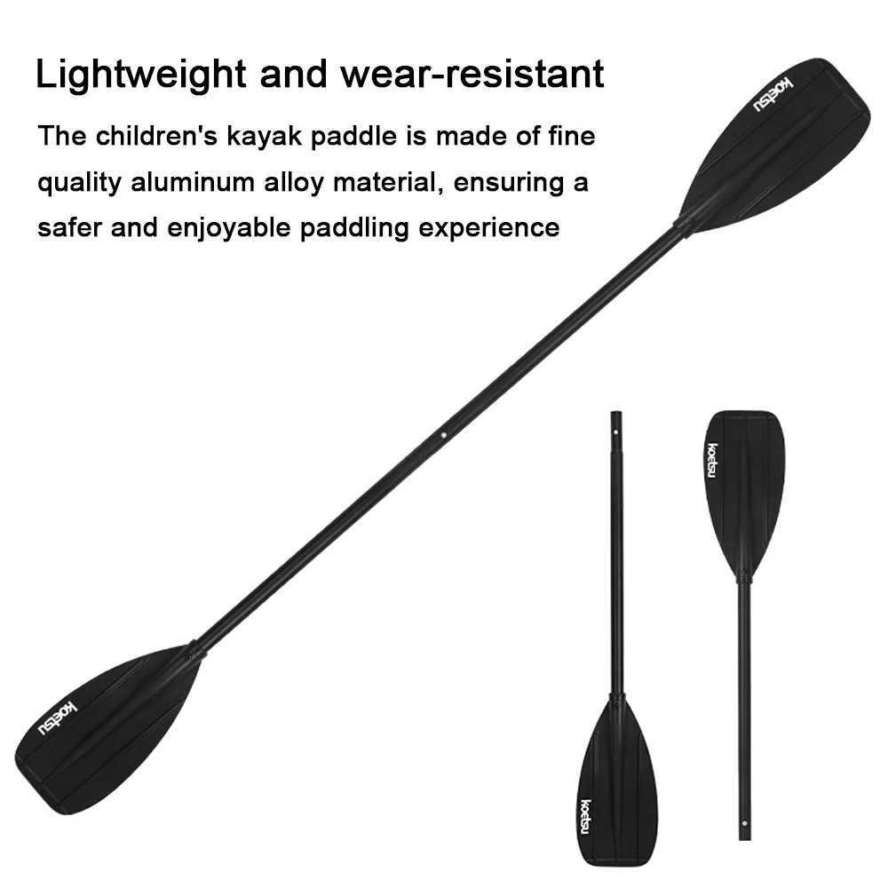 Kids Aluminum Alloy Boat Rafting Kayak Paddle Fishing Boat Thickened Hand Paddle Detachable Rubber Oars Boating