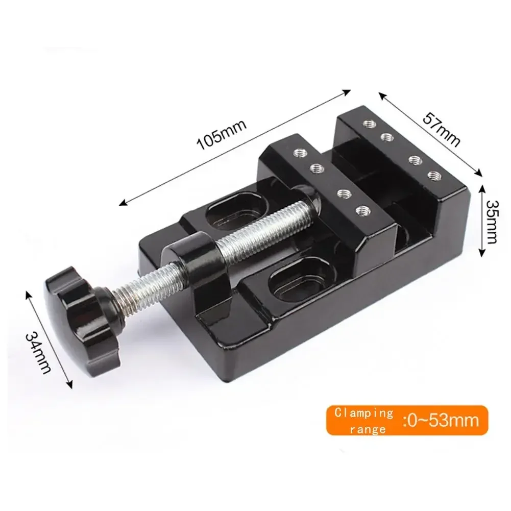 57mm Mini Bench Vise Clamp 360&deg; Rotating Jaw Precision Tool for Woodworking Drill Press Carving & DIY Projects