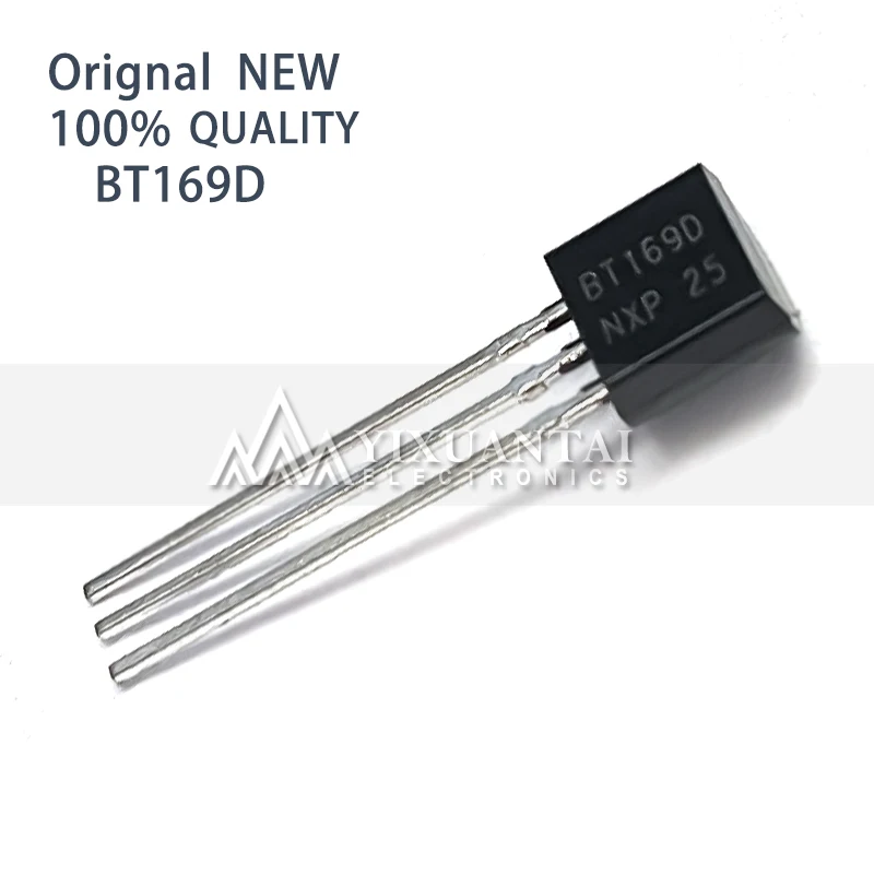 

50pcs/Lot BT169D BT169 【TO-92 Triacs Thyristor SCR 400V 9A 3-Pin SPT 】New Original In Stock